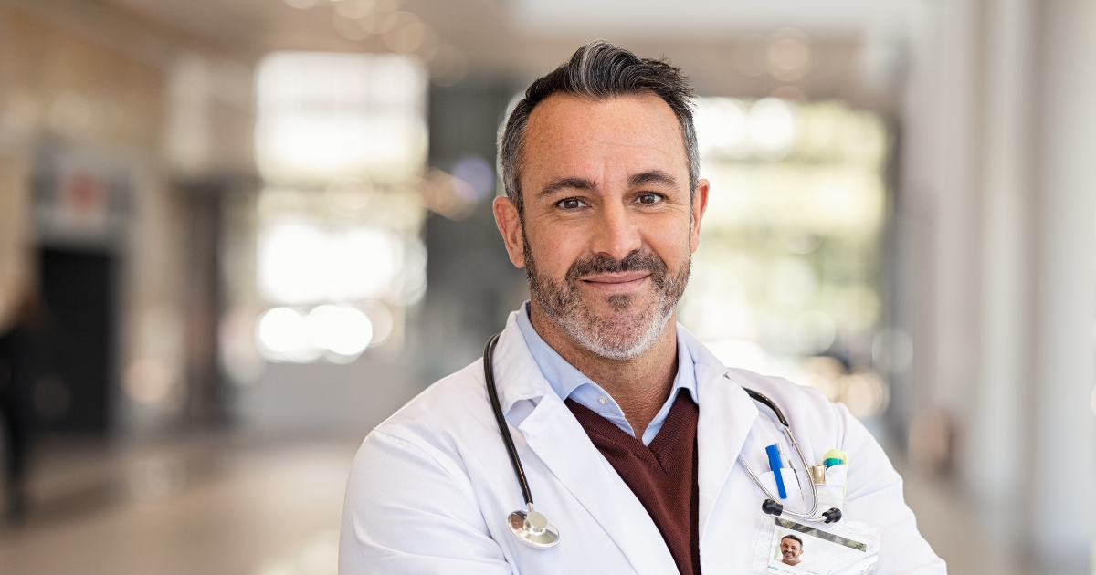 refreshed doctor after seeking support for stress and burnout